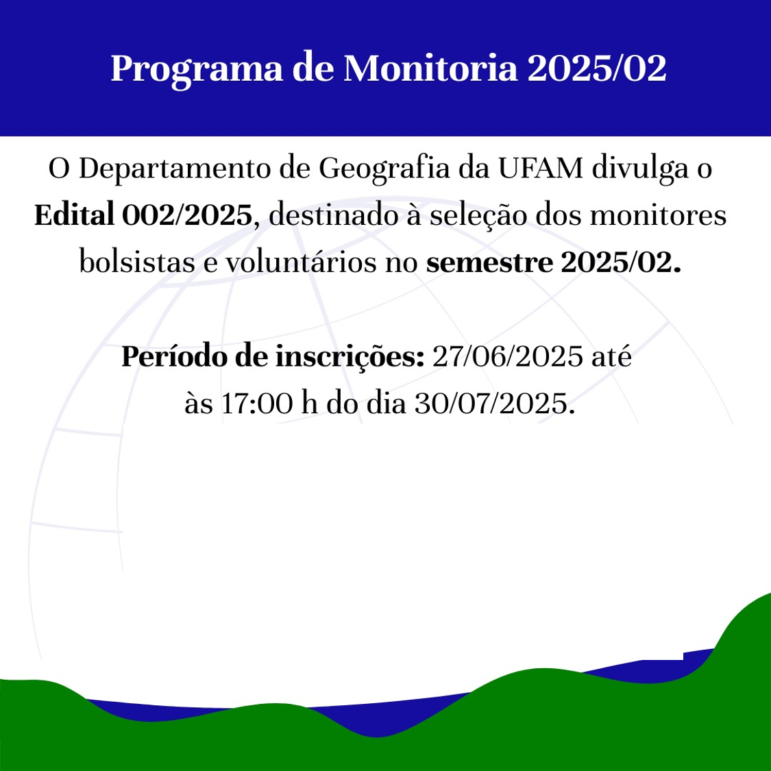 Edital 002/2025 - Programa de Monitoria